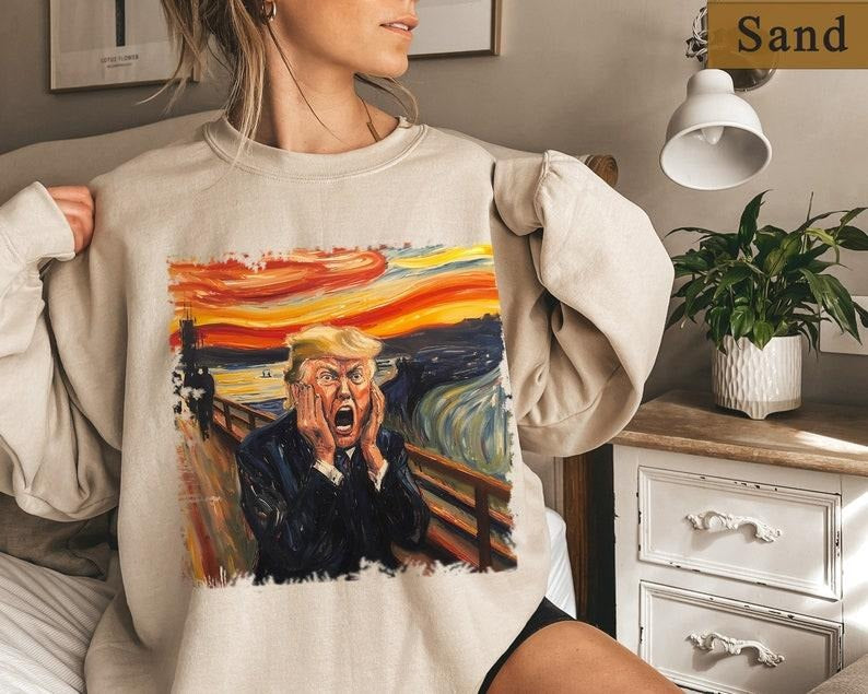 Donald Trum The Scream Painting Shirt, Republican Election Shirt, Trup 2024 , Conservative  Art, Trup Supporter Gift...