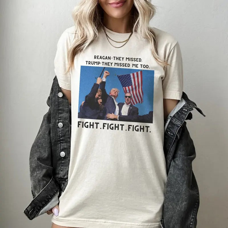 Donald Trum You Missed Unisex T-Shirt Trum 2024, Menswear Casual Top, Classic Daily, Shirt Short, Collar Sleeve Tropical...