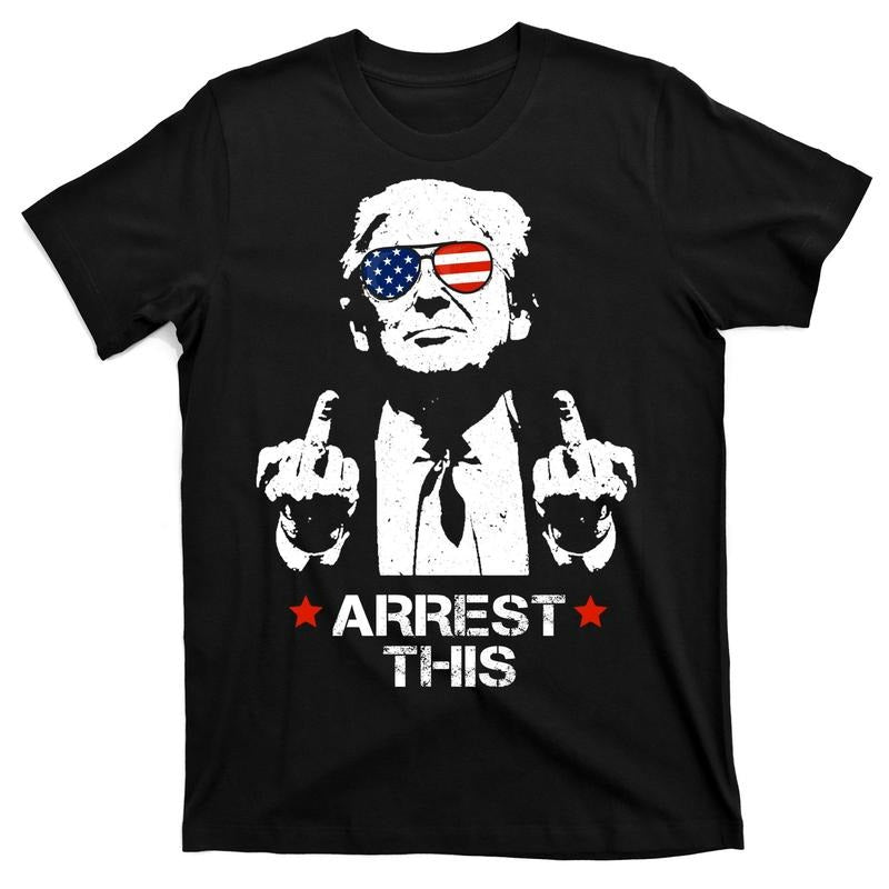 Donald Trump Arrest This Funny 2024 Election T-Shirt Menswear Top Hoodie, Sweatshirt | UrbanDripWear.com