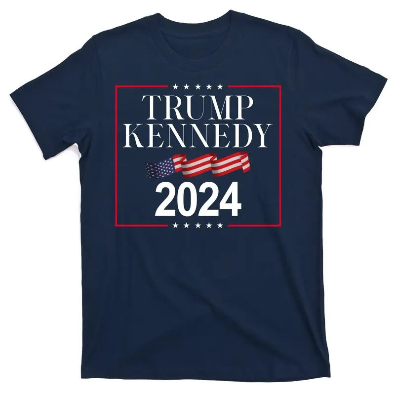 Donald Trump JFK Kennedy 2024 USA United States of America Flag Election T-Shirt Hoodie, Sweatshirt | UrbanDripWear.com