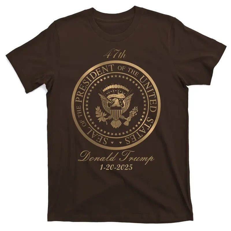 Donald Trump Official Gold Seal 47th President of The United States of America T-Shirt Hoodie, Sweatshirt | UrbanDripWear.com