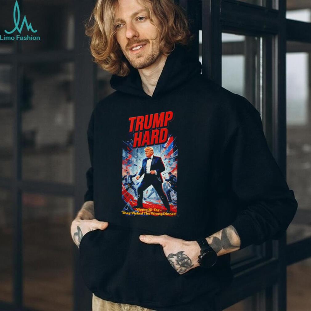 Donald Trump Trump Hard Movie Poster Parody Yippee Ki Yay Action Style Retro Men T Shirt