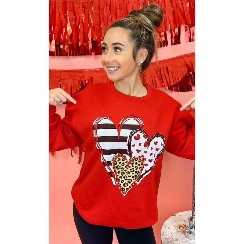 Doodle Heart Valentine Sweatshirt T-Shirts, Hoodie | UrbanDripWear.com