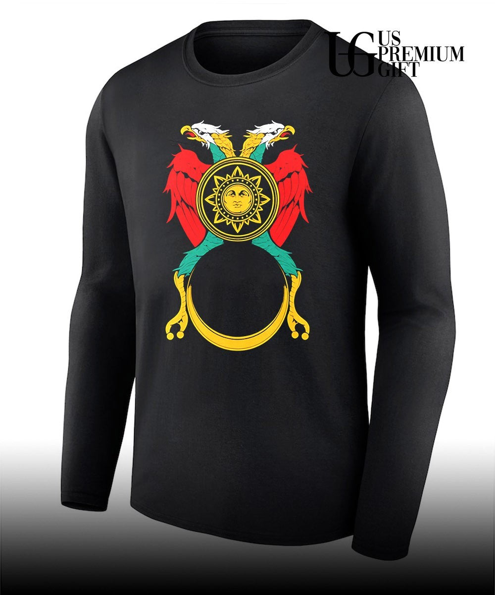 Dotty Nectar Double Headed Eagle sun and moon emblem shirt