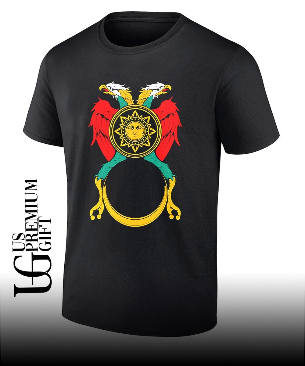 Dotty Nectar Double Headed Eagle sun and moon emblem shirt