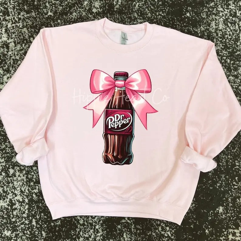 Dr.Pepper Bow Bottle Sweatshirt T-Shirts, Hoodie | UrbanDripWear.com