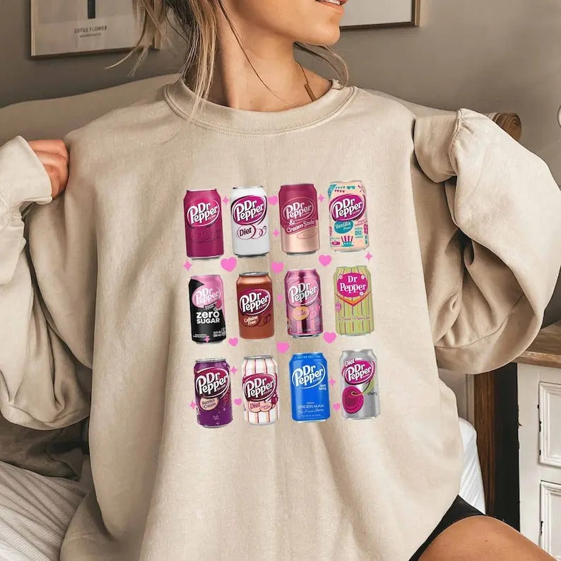 Dr Pepper Coke Bottles Sweatshirt - Funny Sweatshirt T-Shirts, Hoodie | UrbanDripWear.com