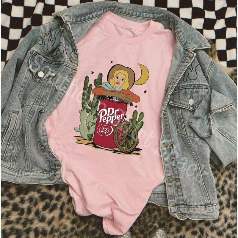 Dr Pepper Cowgirl | Blossom comfort colors t shirt | Western t shirt Hoodie, Sweatshirt | UrbanDripWear.com