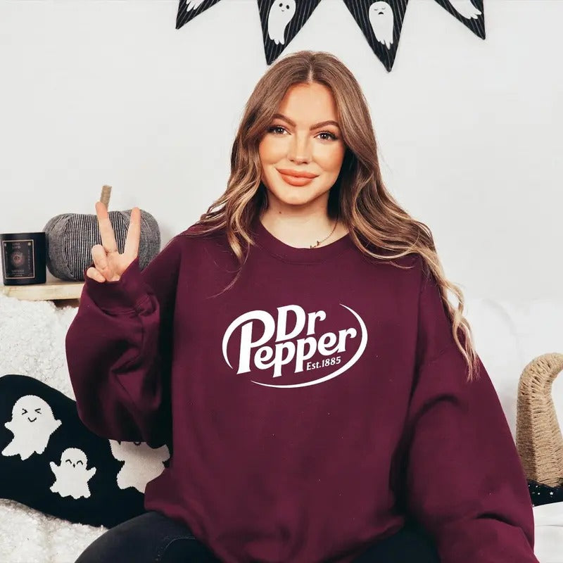 Dr Pepper Est 1885 Sweatshirt, Dr Pepper Soda Lover Hoodie, Dr Pepper Hoodie T-shirt | UrbanDripWear.com