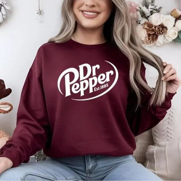 Dr Pepper Est 1885 Sweatshirt, Dr Pepper Soda Lover Unisex Crewneck T-Shirts, Hoodie | UrbanDripWear.com