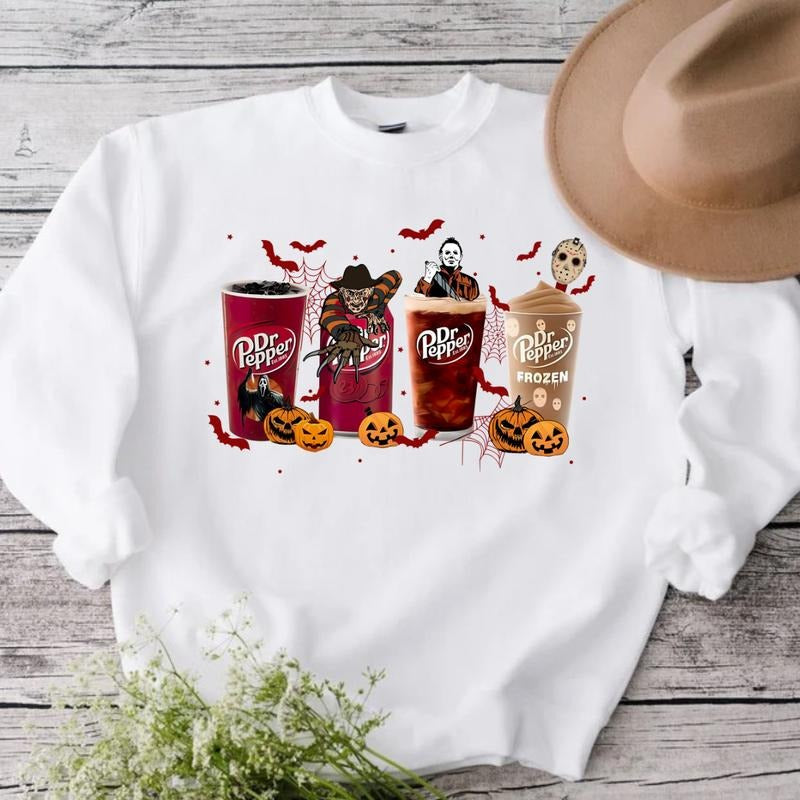 Dr Pepper Horror Halloween Hoodie , Sweatshirt & T-shirt , Halloween 2024 trend | UrbanDripWear.com