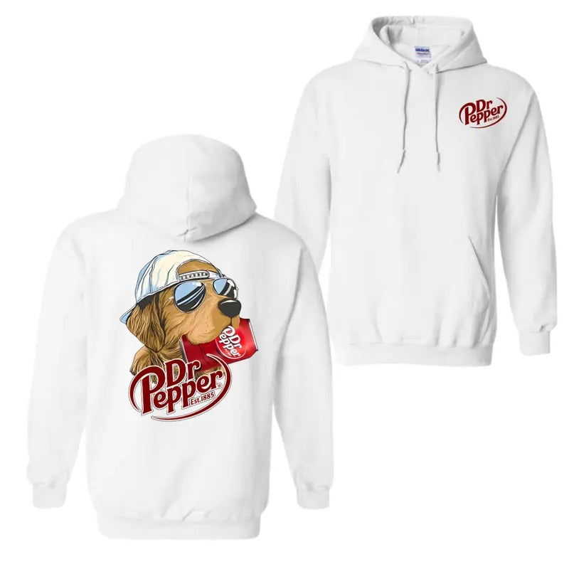 Dr. Pepper Golden Dog 2 Sided T-Shirt Sweatshirt Hoodie, Dr. Pepper Hoodie For Men, For Women | UrbanDripWear.com