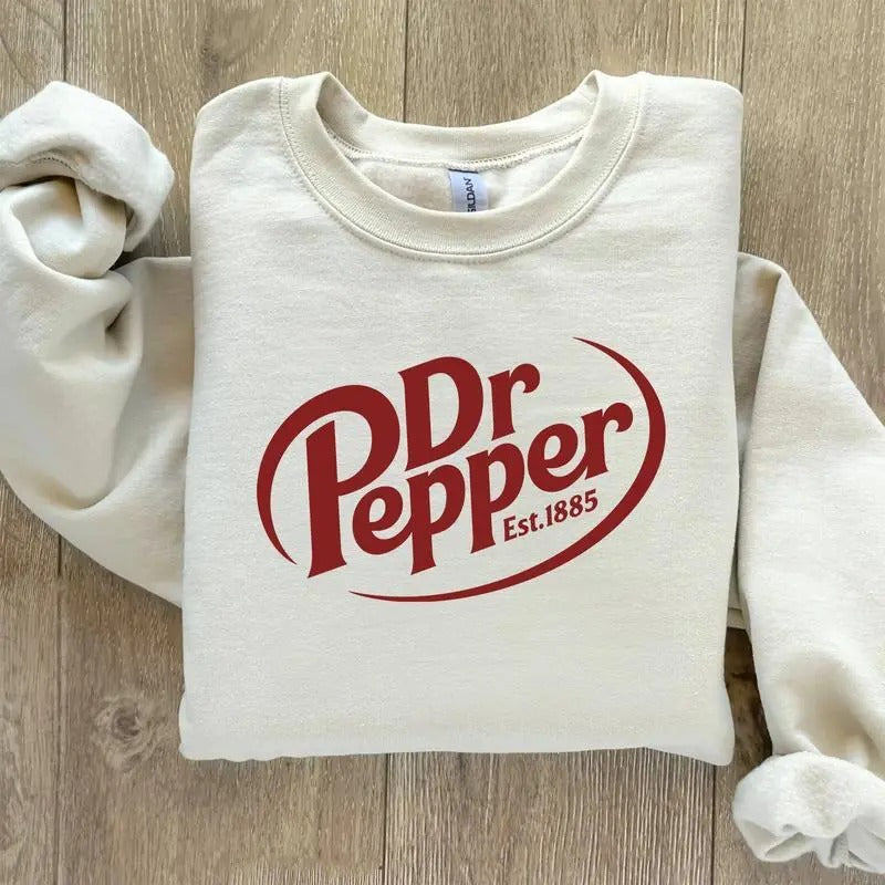 Dr. Pepper Sweatshirt T-shirt Hoodie, Dr Pepper Lover, Dr Pepper  Merch, Dr Pepper Gift, Dr Pepper Est. 1885 Shirt, Gift...