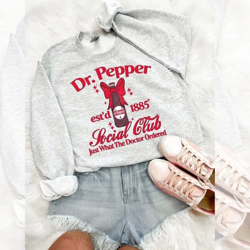 Dr. pepper social club sweatshirt , Dr. Pepper sweatshirt , Soda sweatshirt T-Shirts, Hoodie | UrbanDripWear.com