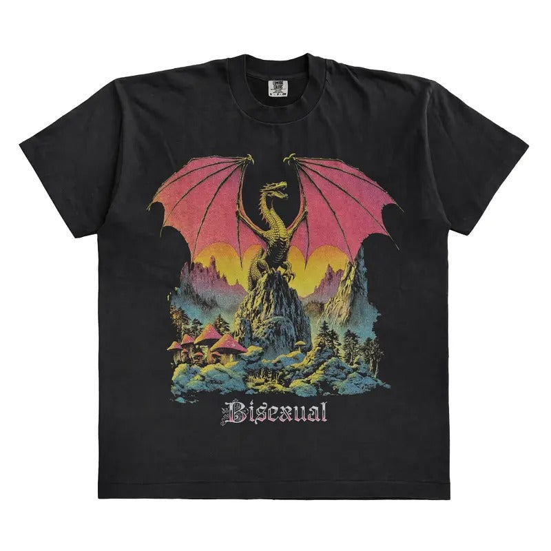 Dragon Bisexual Fantasy 60s T-Shirt Sweatshirt Hoodie | UrbanDripWear.com