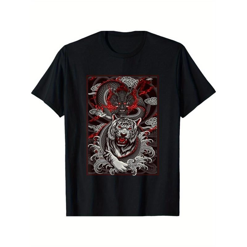 Dragon, Dragon Streetwear Japan Tiger City, Tattoo Art T-Shirt Made in USA Hoodie, Sweatshirt | UrbanDripWear.com