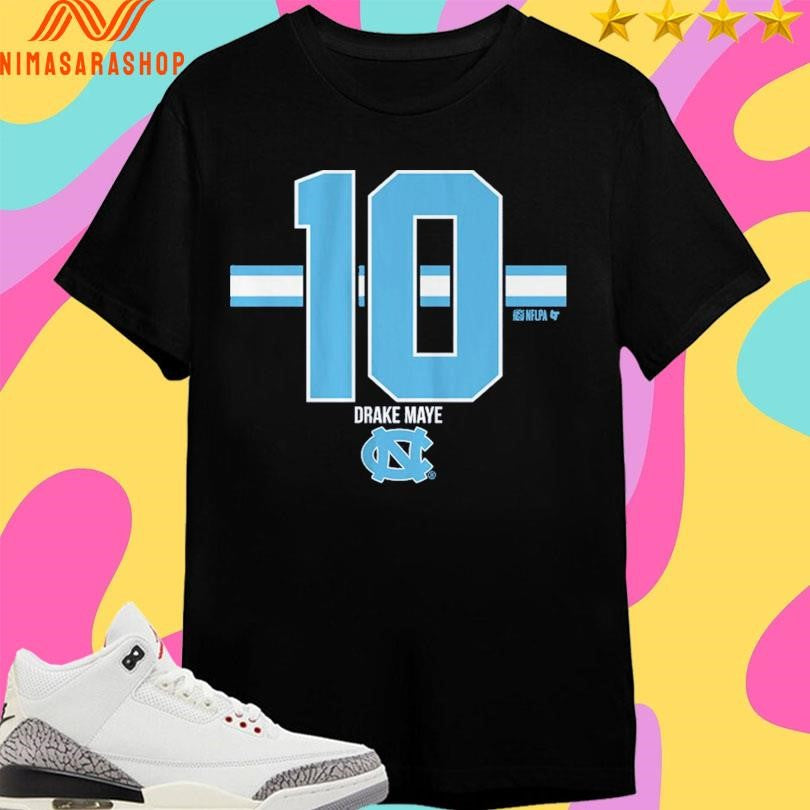 Drake Maye 10 Stripe North Carolina Tar Heels Football Shirts