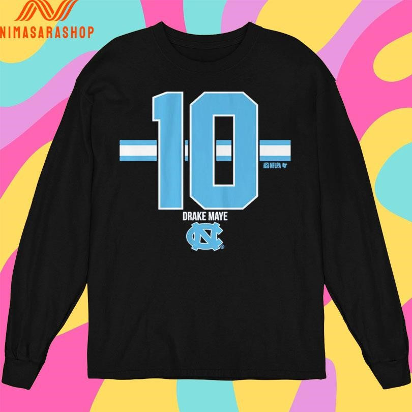 Drake Maye 10 Stripe North Carolina Tar Heels Football Shirts