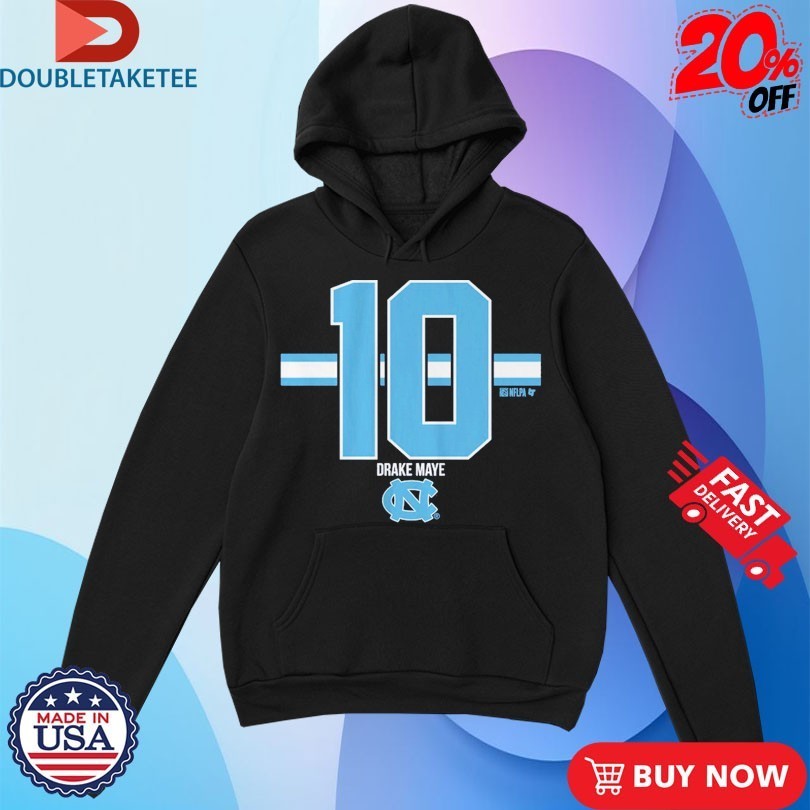 Drake Maye 10 Stripe UNC Football North Carolina Tar Heels Shirts