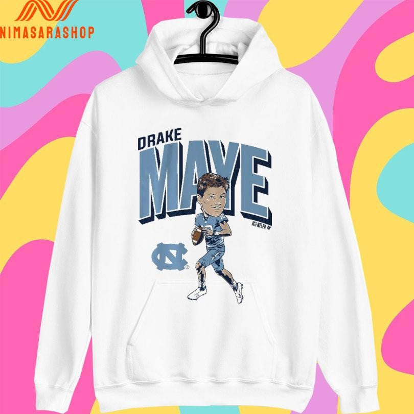Drake Maye Pro Caricature North Carolina Tar Heels Football Shirts