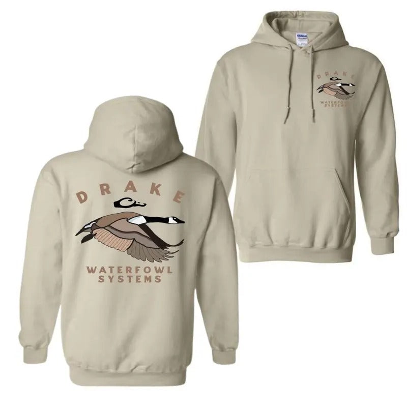 Drake Waterflow Systems Duck Hunt 2 Sides Unisex Hoodie - Sweater - T-shirt Sweatshirt | UrbanDripWear.com