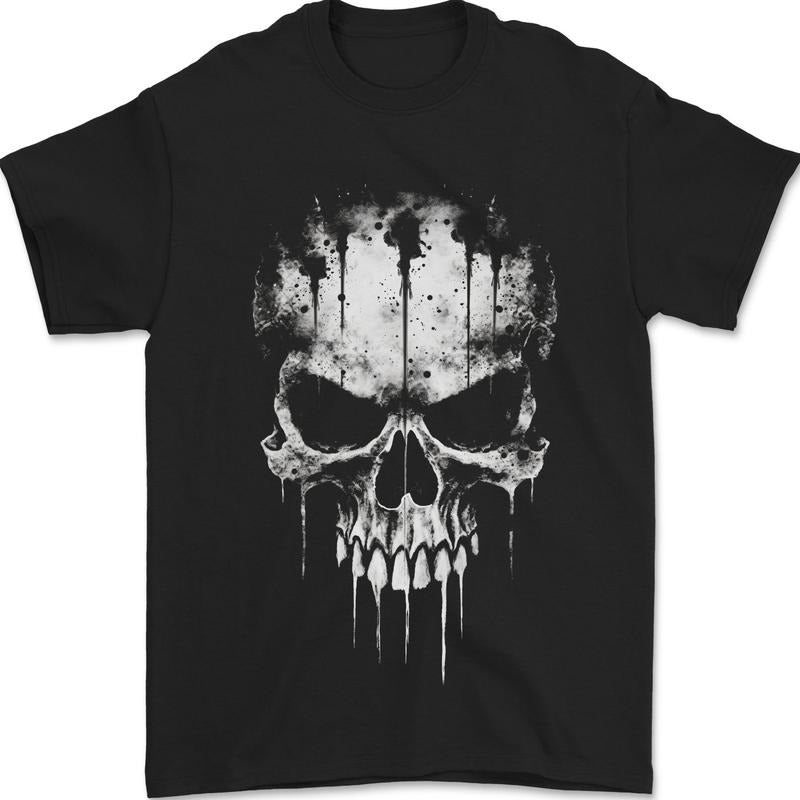 Dripping With Evil Skull Goth Gothic Heavy Metal Mens T-Shirt Cotton Made in USA Hoodie, Sweatshirt | UrbanDripWear.com