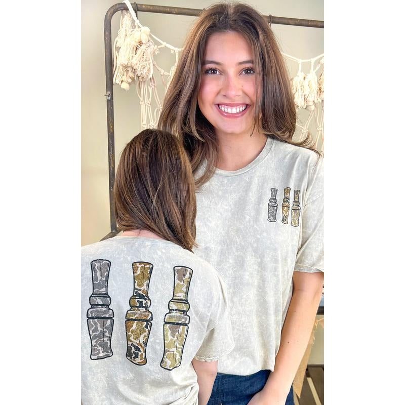 Duck Calls Mineral Washed Graphic Shirt Hoodie, Sweatshirt | UrbanDripWear.com