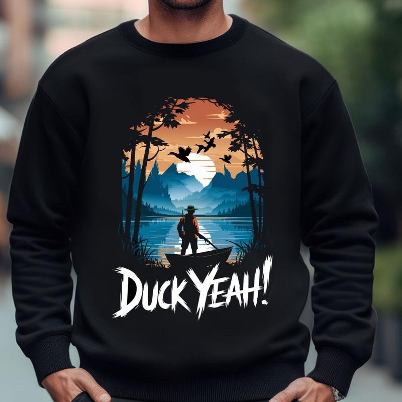 Duck Yeah Watercolor Duck Hunt Crewneck Sweatshirt T-Shirts, Hoodie | UrbanDripWear.com
