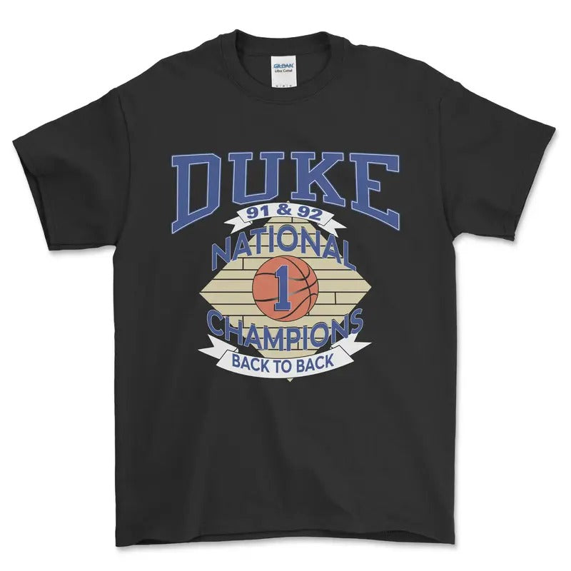 Duke Nation Champions Back to Back T-Shirt, graphic vintage sports tees for men Hoodie, Sweatshirt | UrbanDripWear.com