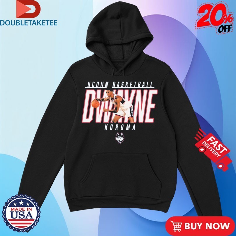 Dwayne Koroma Player Posture Uconn Huskies Basketball Shirts