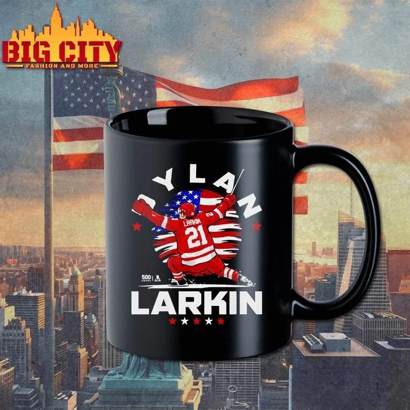 Dylan Larkin Detroit USA Flag Celebration t-shirt