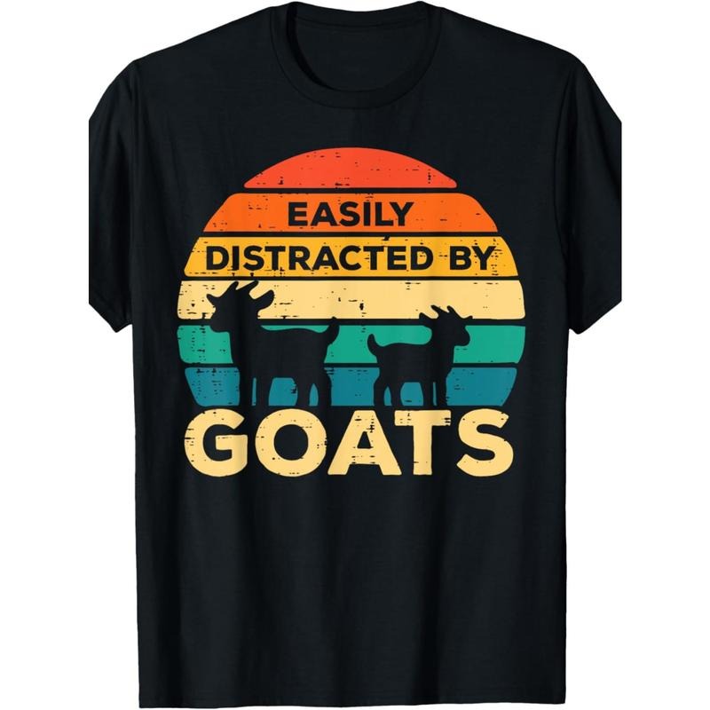 EWH Easily Distracted By Goats Retro Farm Farmer Men Women T-Shirt made in usa Hoodie, Sweatshirt | UrbanDripWear.com
