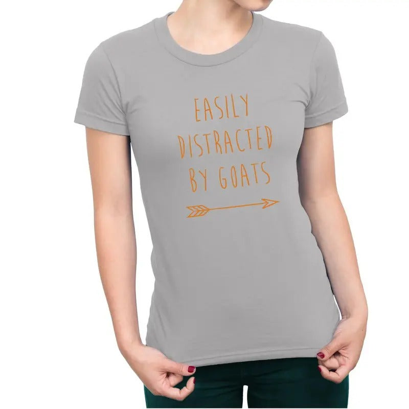 Easily Distracted By Goats Farm Women's T-Shirt Casual Comfort Hoodie, Sweatshirt | UrbanDripWear.com