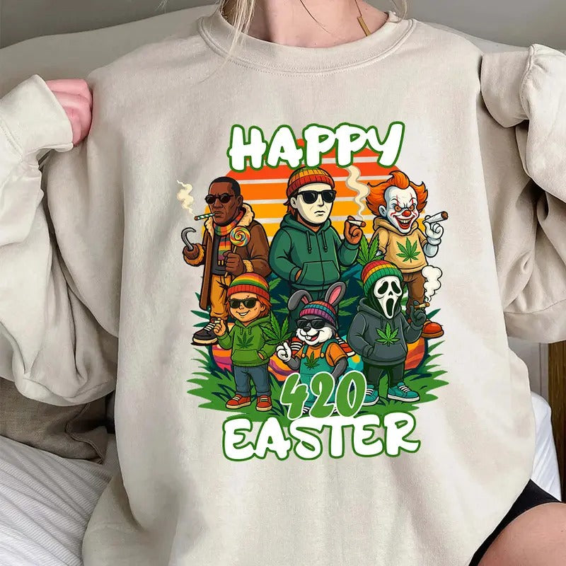 Easster Shirt, Happy Easter 4:20, Trending Graphic Tee style 04 Hoodie, Sweatshirt | UrbanDripWear.com