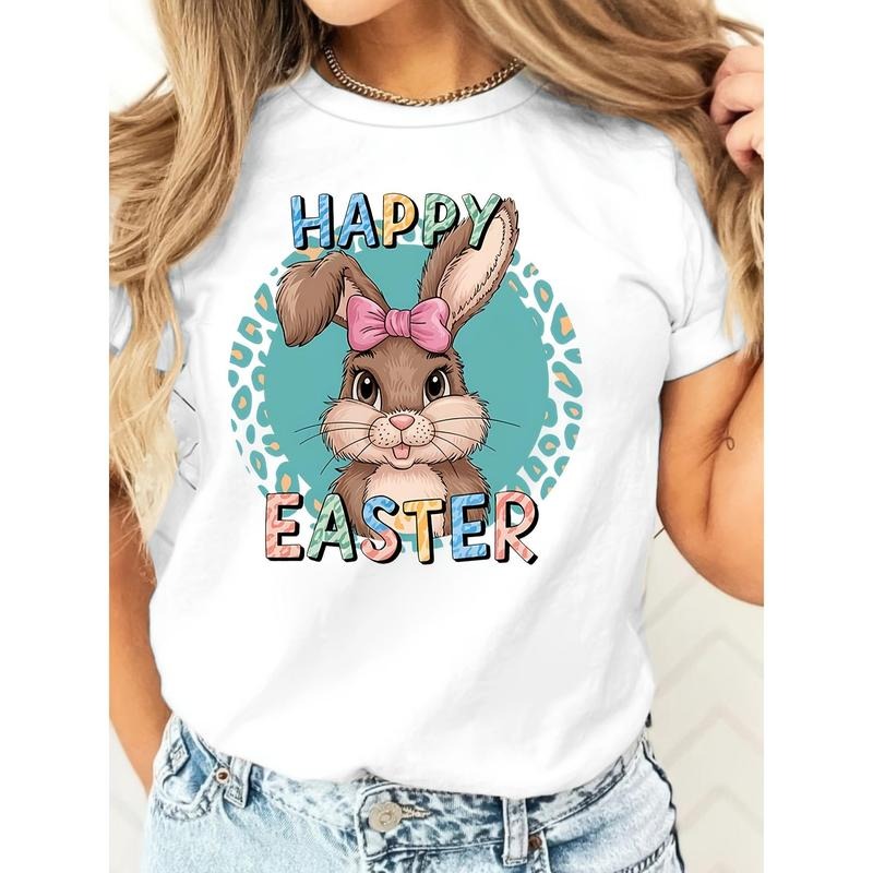 Easter Bunny Print Short Sleeve T-Shirt Hoodie, Sweatshirt | UrbanDripWear.com