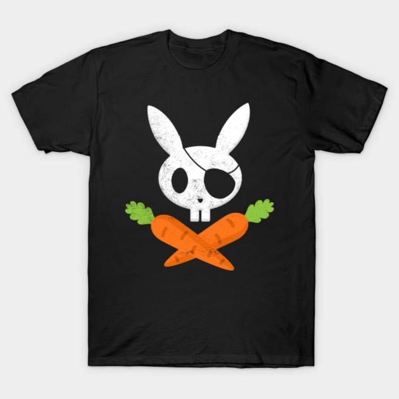Easter Bunny Rabbit Pirate Skull and Carrot Funny T-Shirt Hoodie, Sweatshirt | UrbanDripWear.com