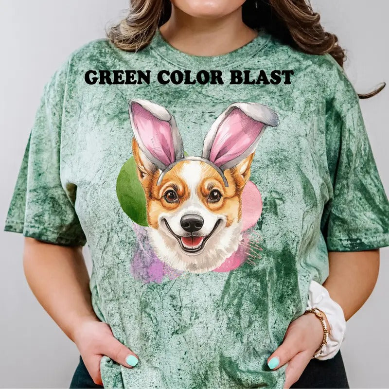 Easter Corgi Shirt ~ Unisex Apparel Relaxed Fit Printed In The USA Clothing Womenswear Casual Comfort Cotton Top Athletic...