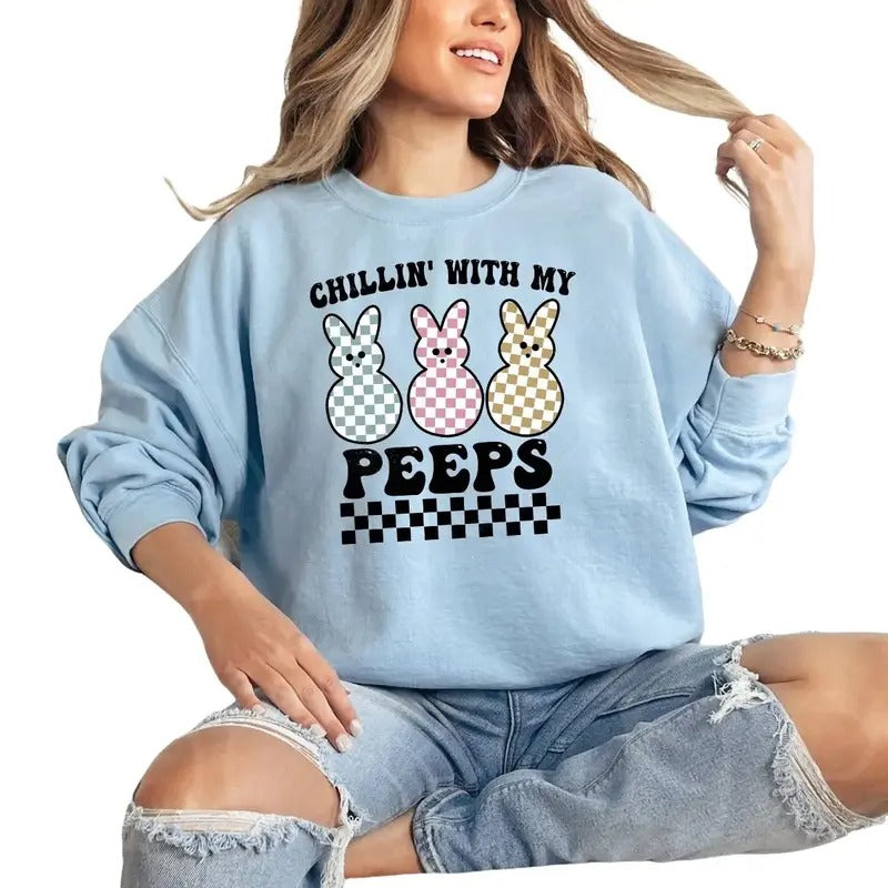 Easter Peeps Sweatshirt, Hoodie, T-shirt, Easter Shirt, Cute Easter Gifts, Peeps Shirt | UrbanDripWear.com