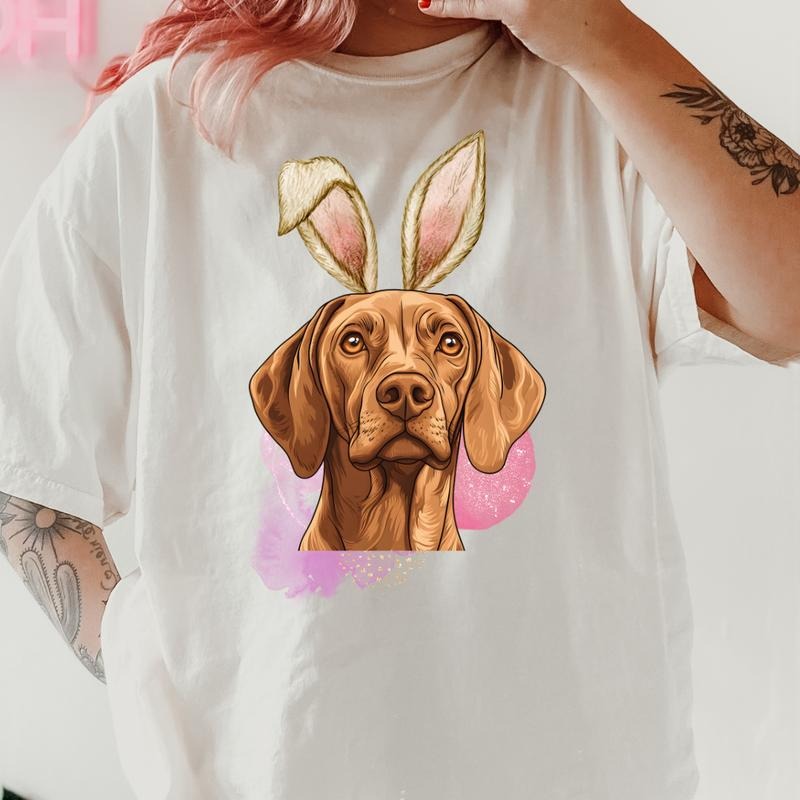 Easter Viszla Shirt ~ Unisex Apparel Relaxed Fit Printed In The USA Clothing Womenswear Casual Comfort Cotton Hoodie,...
