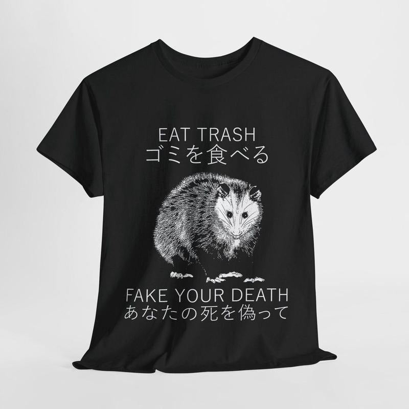 Eat trash, Fake your death Opossum T-Shirt Hoodie, Sweatshirt | UrbanDripWear.com