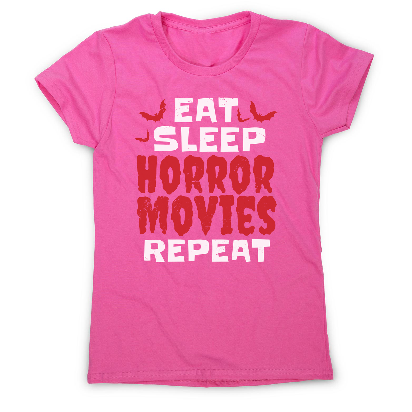 Eat sleep horror movies women's t-shirt
