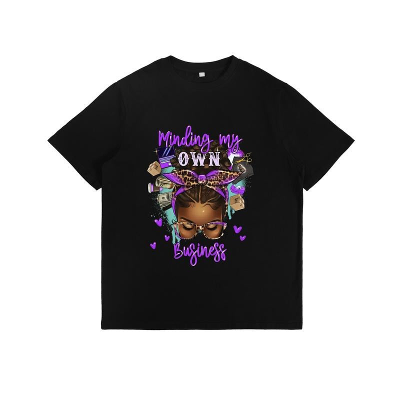 Edgy and Confident T - Shirt with "Minding my OWN Business" Slogan and Trendy Graphics Hoodie, Sweatshirt | UrbanDripWear.com