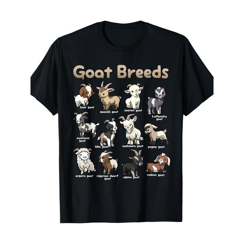 Educational Goat Shirt Goat Breeds Farm Animals Of The World T-Shirt Made in USA Hoodie, Sweatshirt | UrbanDripWear.com