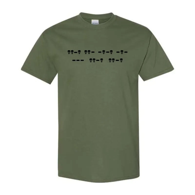 Eff Off Morse Code (Skulls) T-Shirt (Men's) Hoodie, Sweatshirt | UrbanDripWear.com