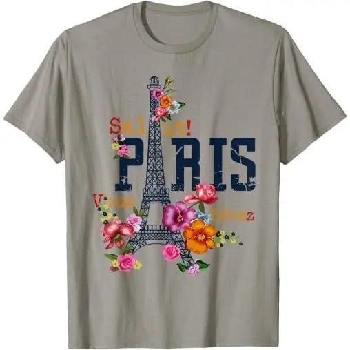 Eiffel Tower Paris Shirt Salut Flowering Paris France shirt T-Shirt Made in USA Hoodie, Sweatshirt | UrbanDripWear.com