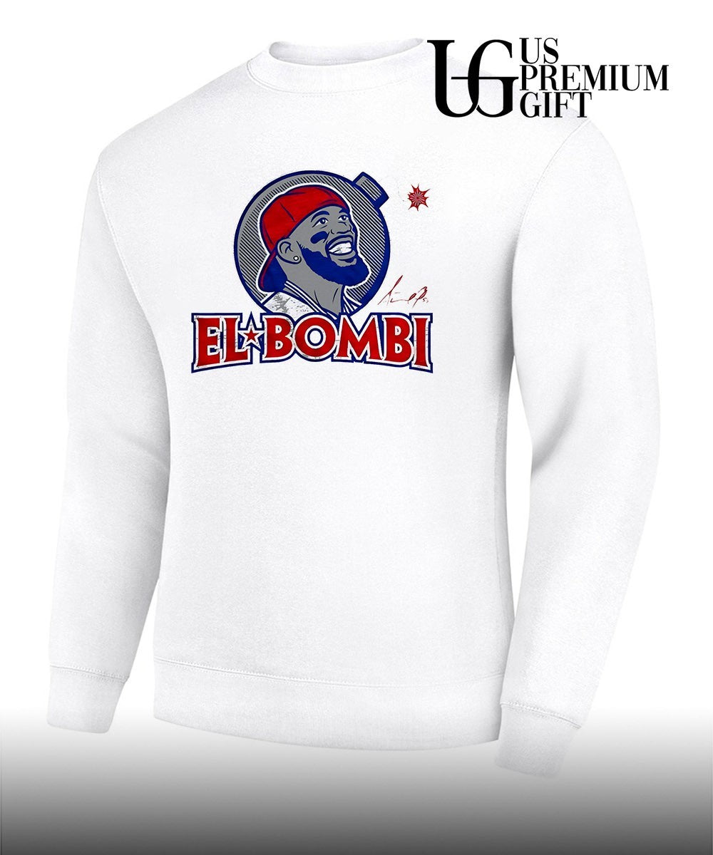 El Bombi Texas Rangers baseball signature shirt