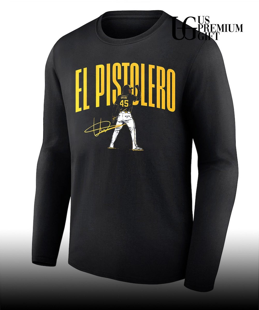 El Pistolero Abner Uribe Milwaukee Brewers baseball signature shirt