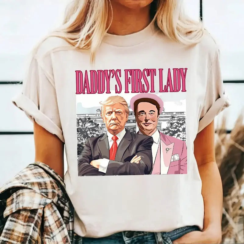 El0n Musk First Lady Shirt, Trummp First Lady Shirt, Funny Shirt Tops Womenswearstyle{n002}2 Hoodie, Sweatshirt