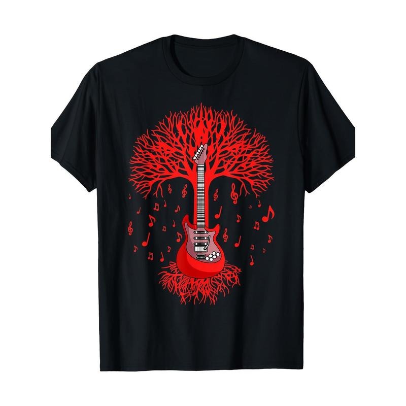 Electric Guitar Tree Musician Music T-shirt Made in USA Hoodie, Sweatshirt | UrbanDripWear.com