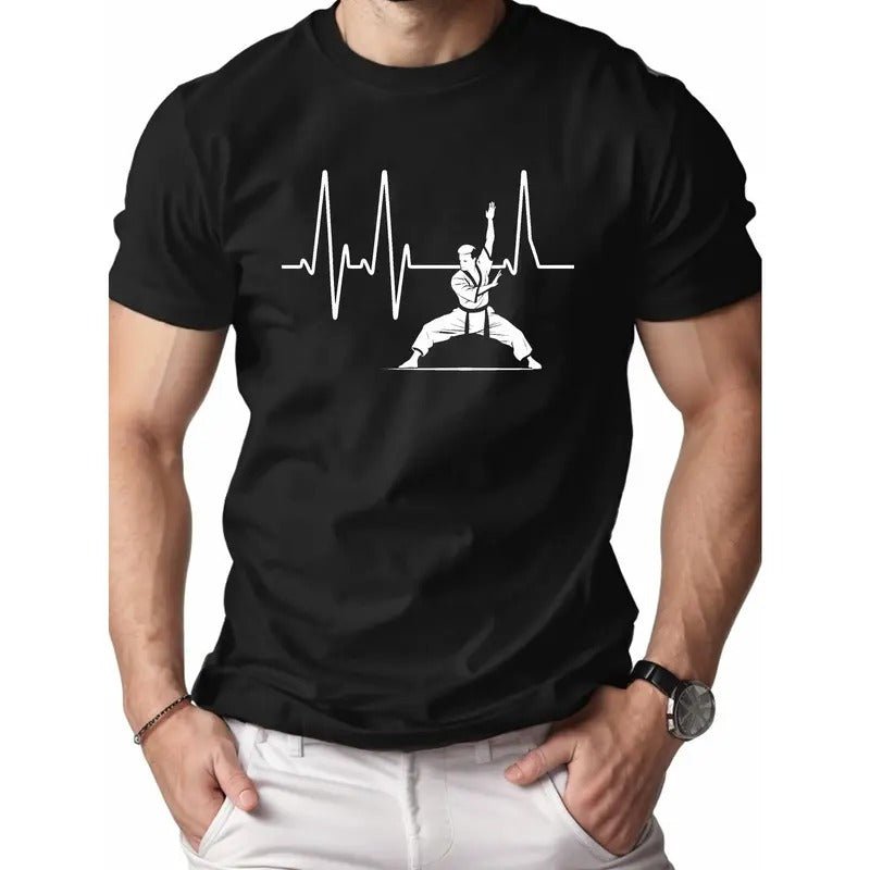 Electrocardiogram Martial Artist Pure Cotton Men's Tshirt Comfort Fit Made in USA Hoodie, Sweatshirt | UrbanDripWear.com